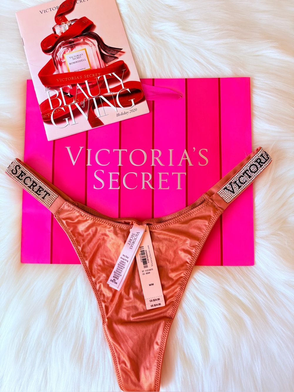 🩷🩷Victoria’s Secret logo shine strap panty (M)🩷🩷